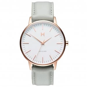Image of MVMT Ladies Grey Leather Strap Watch