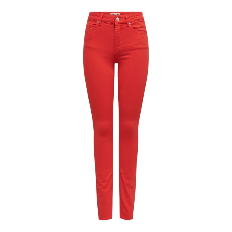 Image of Only Womens Trousers Only Onlyblush Mid Skinny Col Rouge Female M