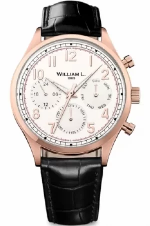 Image of Mens William L 1985 Vintage Calendar Watch WLOR03BCORCN