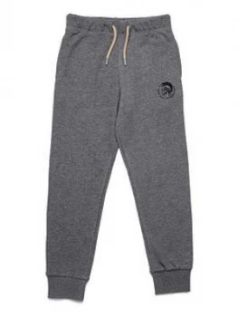 Image of Diesel Boys Logo Cuffed Jogger - Grey