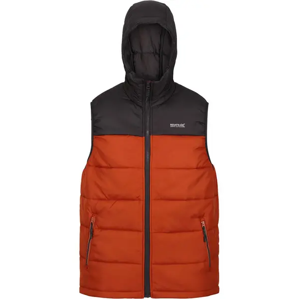 Image of Regatta Mens Nevado Durable Body Warmer Gilet S - Chest 37-38' (94-96.5cm) Ash/Burnt Copper RMB119-N15-S