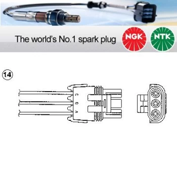 Image of 1x NGK NTK Oxygen O2 Lambda Sensor OZA446-E3 OZA446E3 (1866)