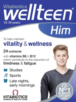 Image of Vitabiotics Wellteen Him Tablets - 30s (Case of 4)