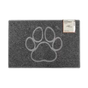 Image of Oseasons Paw Large Embossed Doormat - Grey
