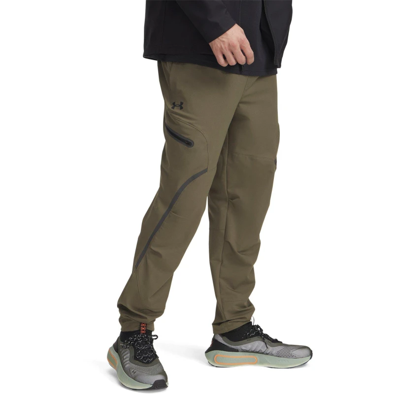 Image of Under Armour Mens Unstop Cargo Closed Hem Woven Joggers Green male XS