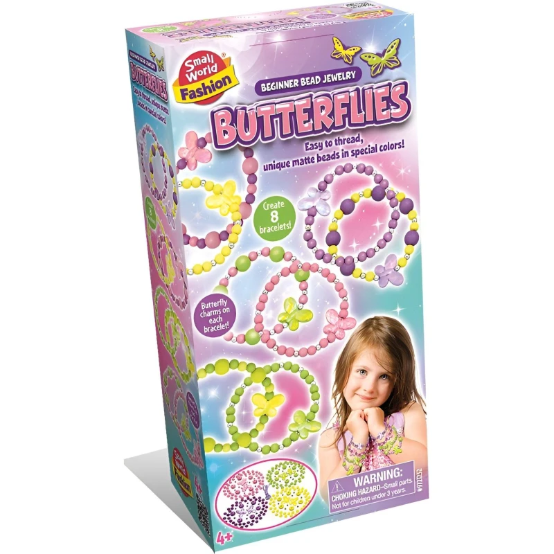 Image of Small World Toys Beginner Bead Jewelry Butterflies Multi unisex One Size