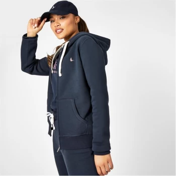 Image of Jack Wills Astbury Pheasant Logo Zip Hoodie - Navy