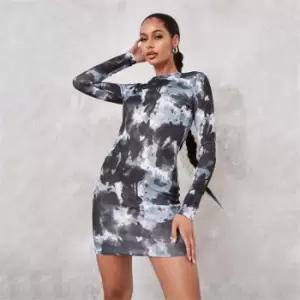 Image of Missguided Tie Dye Bodycon Mini Dress - Multi