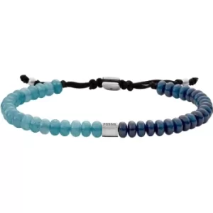 Image of Mens Fossil Joyful Expression Quartz Beaded Bracelet