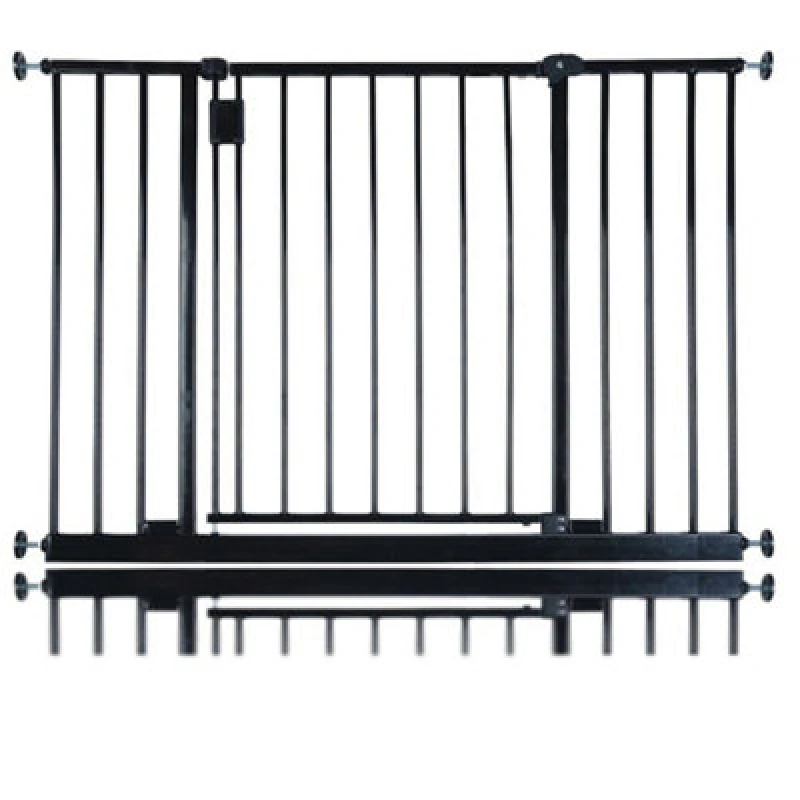Image of Bettacare Extra Wide Hallway Dog Gate, 103Cm - 109Cm, Black, Pressure Fit Pet Gate, Puppy Safety Barrier