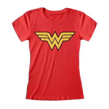 Image of DC Wonder Woman - Logo T-Shirt Womens Medium T-Shirt - Red