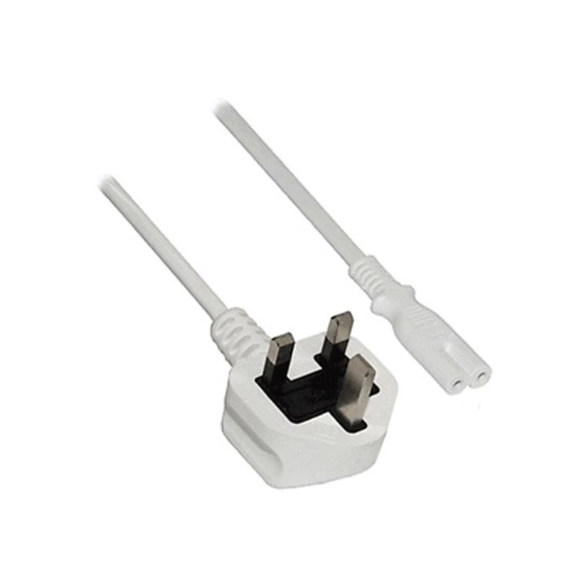 Image of FDL 2M UK MAINS CABLE - UK PLUG TO C7 (FIG. 8) SOCKET - WHITE