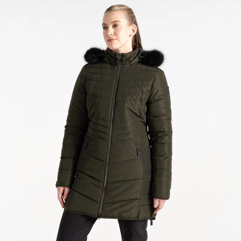 Image of Dare 2b Womens Striking IV Padded Jacket in Dark Green Size: 8 Dark Green Female 8