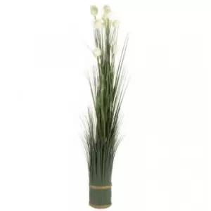 Image of Smart Solar Faux Bouquet - Pom Pom Grass 120cm