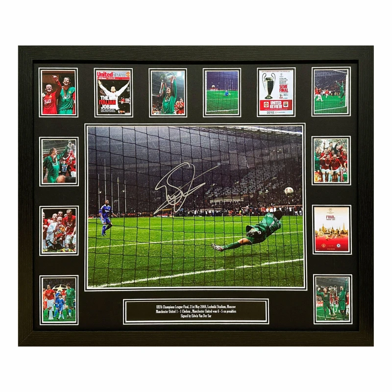 Image of AllStarSignings Ltd Edwin van Der Sar signed and framed photograph Green unisex One Size