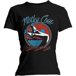 Image of Motley Crue - Heels V.3. Womens Large T-Shirt - Black