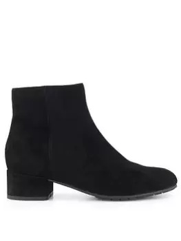 Image of Dune London Wide Fit Pippie Ankle Boot, Black, Size 6, Women