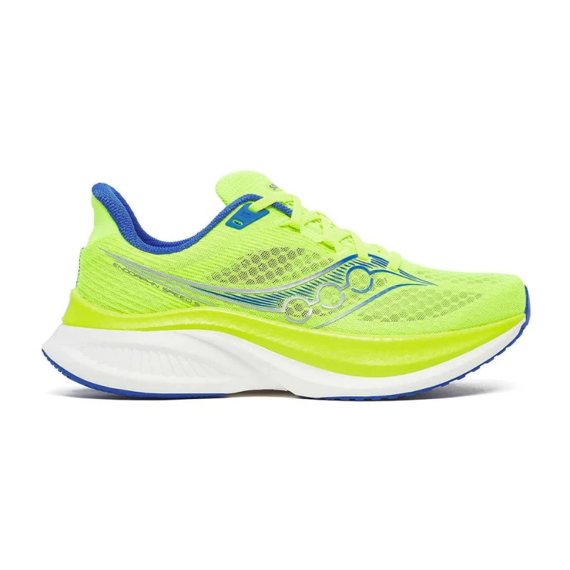 Image of Saucony Endorphin Speed 5 Shoes Yellow Blue AW25, Size 44 - EUR