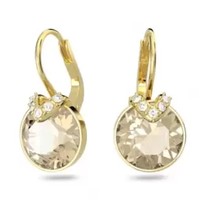 Image of Bella Gold-Tone Plated Round Cut V Drop Earrings 5662093