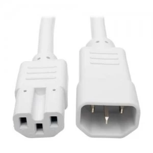 Image of Tripp Lite Power Cord C14 To C15 Heavy Duty 15a 250v 14 Awg 3ft White