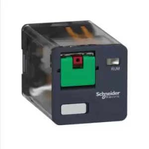 Image of Schneider Electric, 24V Coil Relay Interface Module DPDT, 8A Switching Current Plug In, RUMC21B7