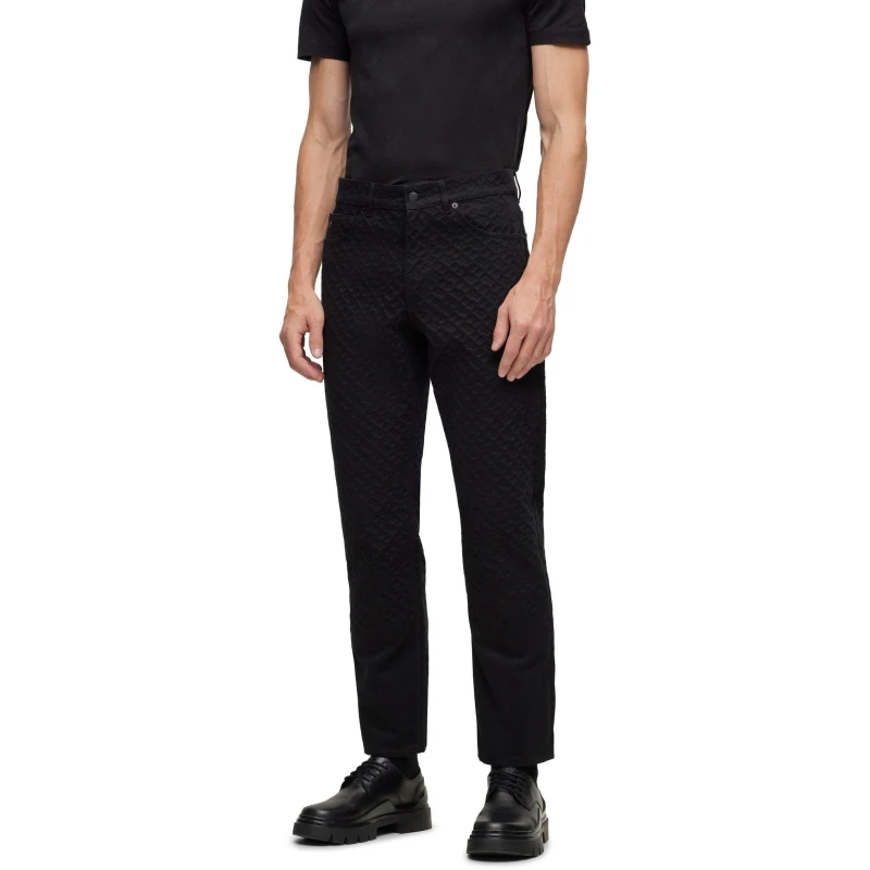 Image of Boss Mens Anderson Straight Leg Jeans Black male 32W S