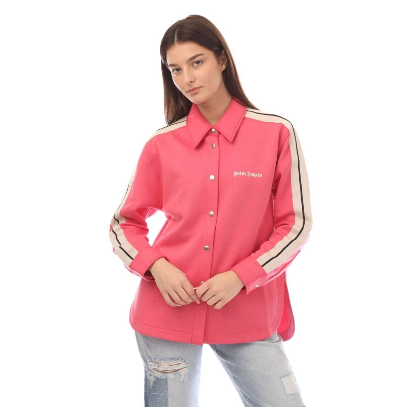 Image of Palm Angels Classic Track Shirt - Pink Pink 8