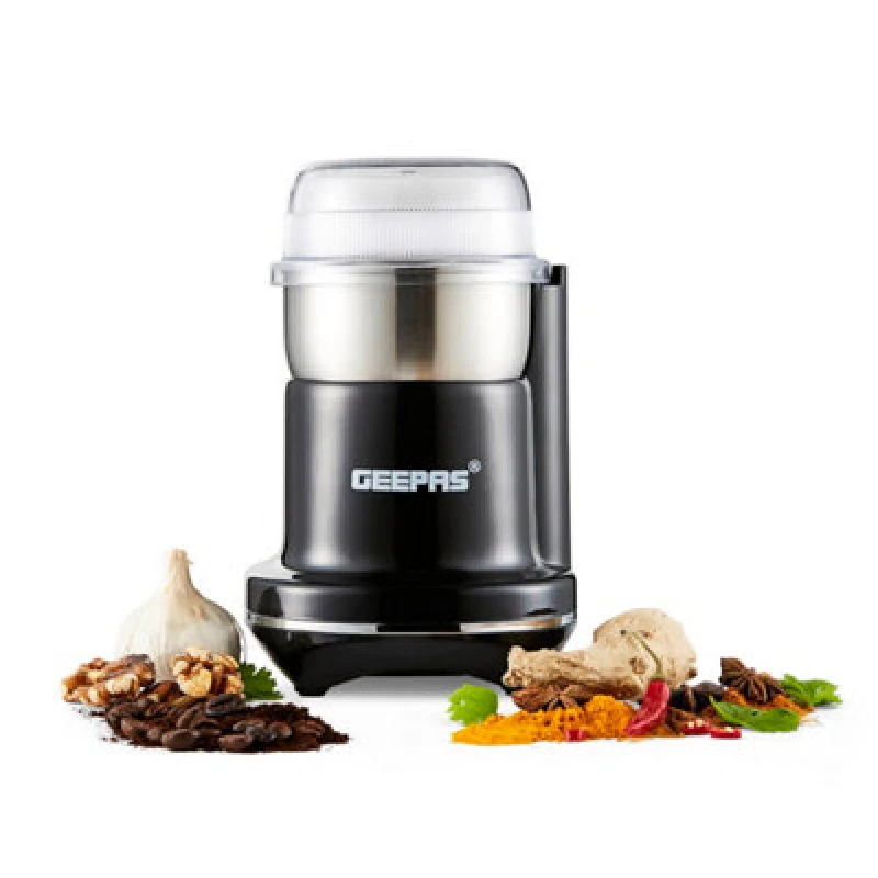 Image of Geepas 60g Coffee Grinder Electric Dry Grinder Beans Nuts Spice Grinding Mill 200W Black unisex