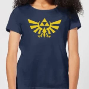 Image of Nintendo Legend Of Zelda Hyrule Womens T-Shirt - Navy - XL