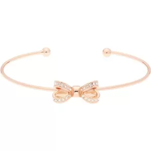 Image of Ted Baker Ladies Rose Gold Plated Olexii Mini Opulent Pave Bow Bangle TBJ1565-24-02
