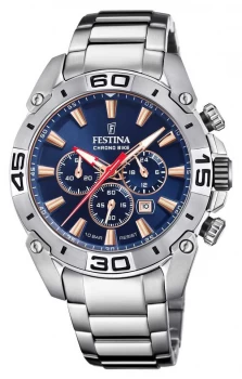 Image of Festina Chronobike 2021 Navy Blue Dial Stainless Steel Watch