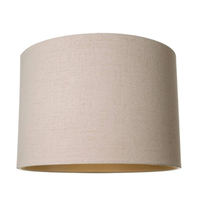 Image of Happy Homewares Contemporary & Elegant Textured Linen Fabric Lamp Shade in Taupe Size: 16" Taupe Unisex 16"
