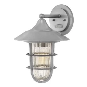 Image of 1 Light Medium Outdoor Wall Lantern Silver IP44, E27