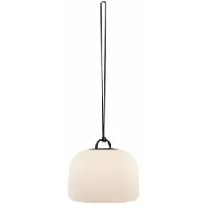 Image of Nordlux Kettle 36cm LED Dimmable Outdoor Pendant Ceiling Light White, IP65, 2700K