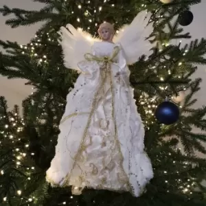 Image of Deluxe Gold or Silver 40cm Christmas Tree Fairy / Angel Decoration Ornament