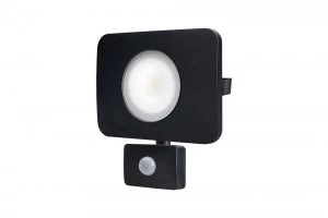 Image of LED Floodlight 50W 3000K 4500lm PIR Sensor / Override Matt Black IP64