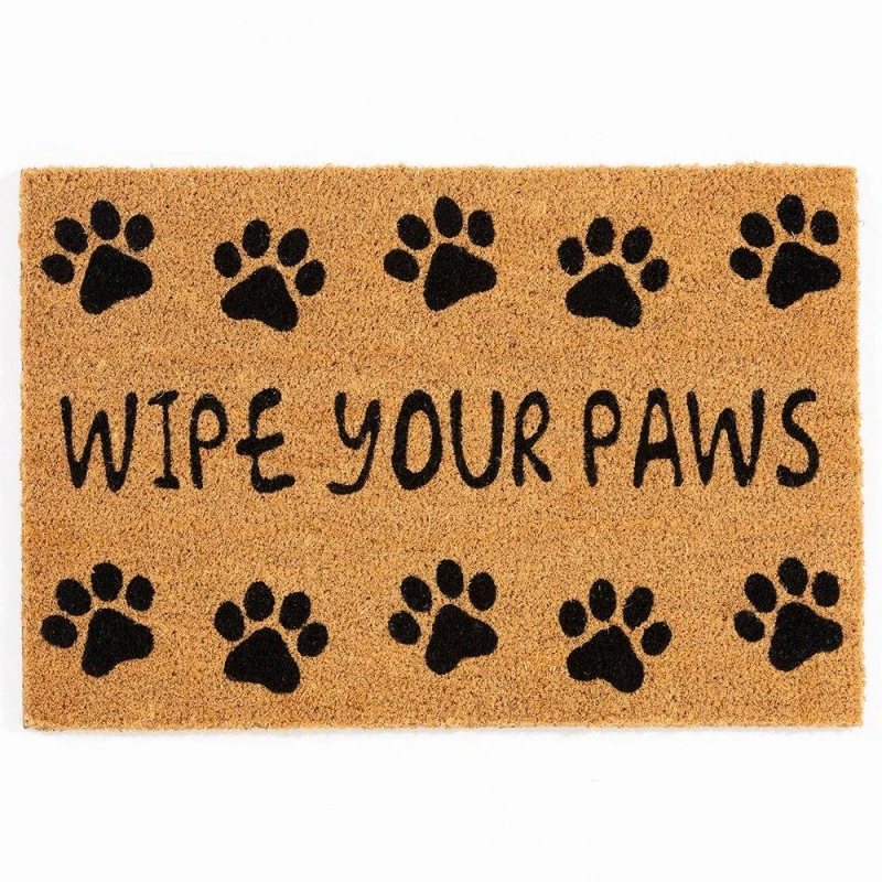 Image of Arthouse Astley Wipe Your Paws Printed PVC Backed Coir 40x6 Natural unisex One Size