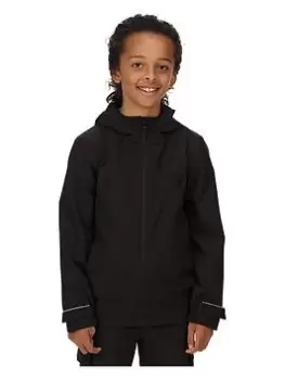 Image of Boys, Regatta Kids Pulton Waterproof Jacket - Black, Size 5-6 Years