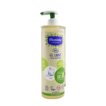 Image of MustelaOrganic Cleansing Gel with Olive Oil - Fragrance Free 400ml/15.32oz
