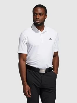 Image of adidas Golf Ultimate365 Solid Polo Shirt - White, Size L, Men