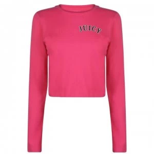 Image of Juicy Crop Long Sleeve T Shirt - Passion Pink