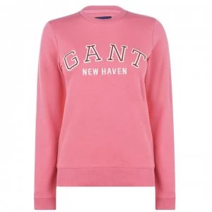 Image of Gant Logo Crew Sweatshirt - 665 Rose
