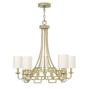 Image of 5 Light Multi Arm Chandelier Silver Finish, E14