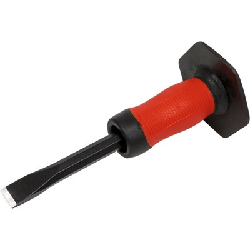 Image of Loops Drop Forged Steel Cold Chisel with Safety Grip - 19mm x 250mm - Octagonal Shaft Metallics