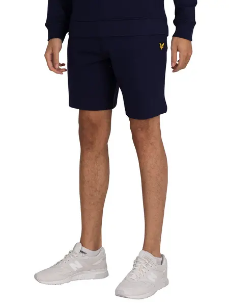 Image of Lyle & Scott Organic Cotton Logo Sweat Shorts Navy XXL