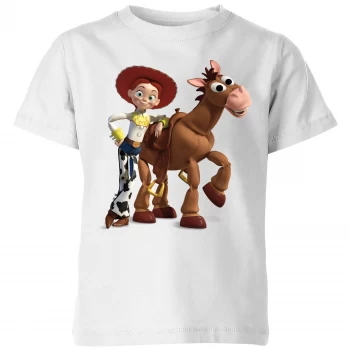 Image of Toy Story 4 Jessie And Bullseye Kids T-Shirt - White - 9-10 Years