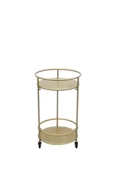 Image of Gold Drinks Trolley Bar Cart - Small