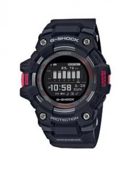 Image of Casio Casio G-Shock Bluetooth 200M Water Resistant Digital Dial Black And Red Detail Silicone Strap Watch
