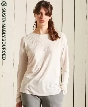 Image of Superdry Rock Lace Long Sleeved Jersey Top