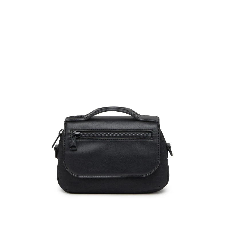 Image of Diesel Nylon Mono Mini Messenger Bag Black male One Size